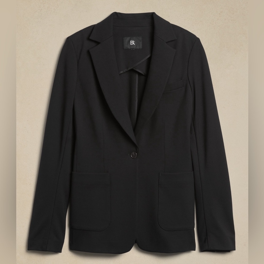 NWT! Banana Republic Black Everywhere Ponte Blazer - Multiple 🌸 - Picture 4 of 6